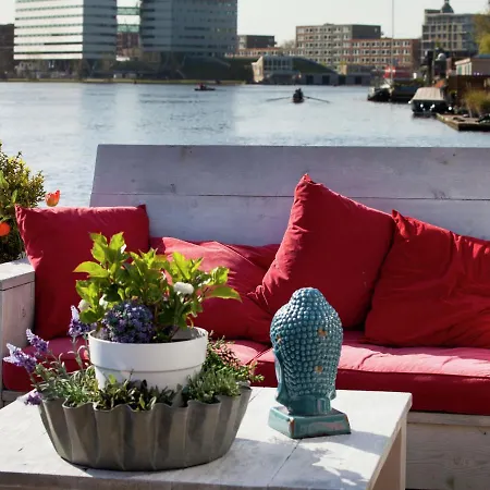 Modern Houseboat In With Terrace Ámsterdam